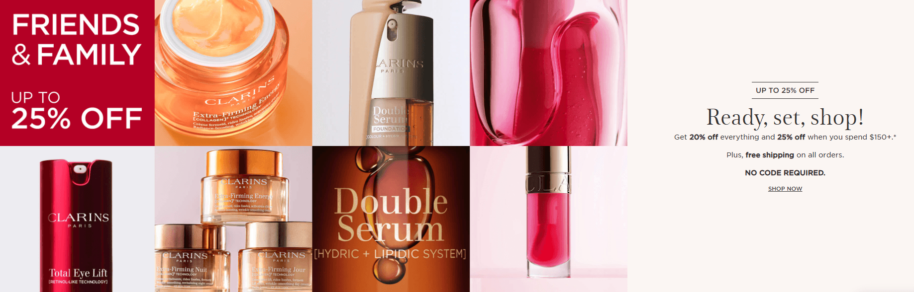 Clarins Friends & Family Sale September 2026: Get 25% OFF $150+ +